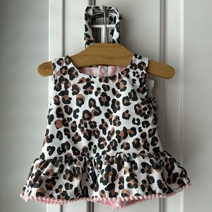 Mud Pie Leopard Print Kids Swim Set